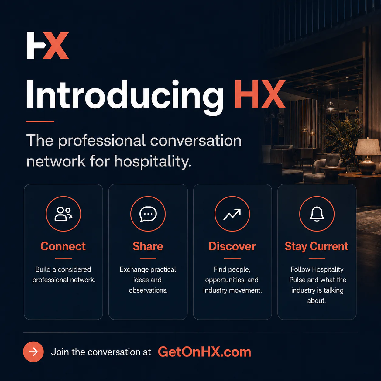 Introducing HX — Hospitality Exchange, the professional conversation network for hospitality