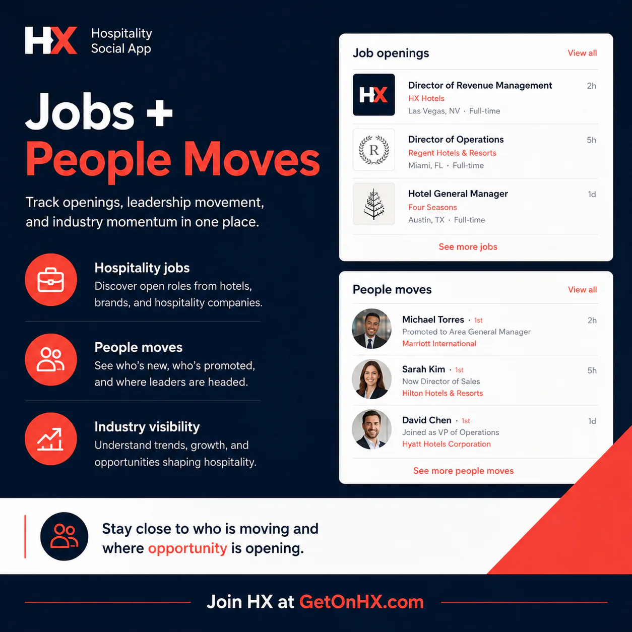HX Jobs and People Moves product view